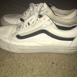 White leather Vans